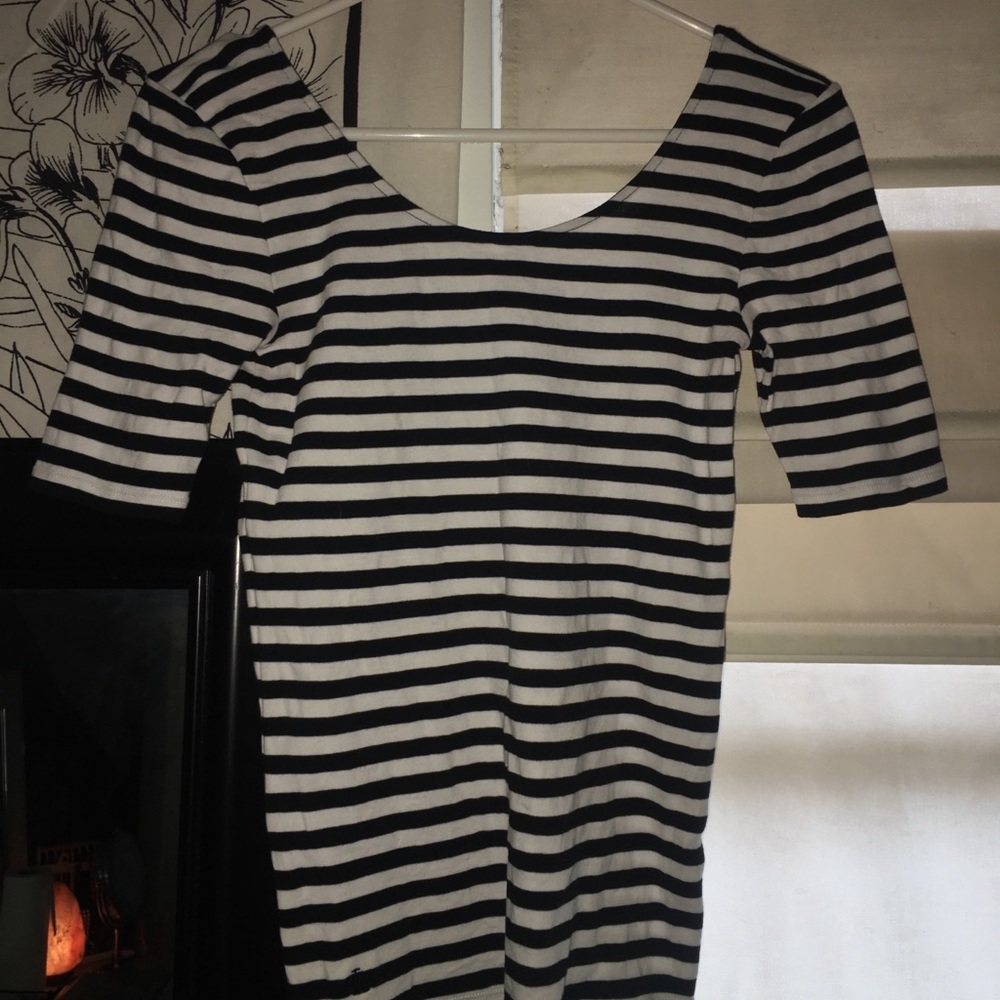 Ralph Lauren boat neck striped shirt sleeve shirt